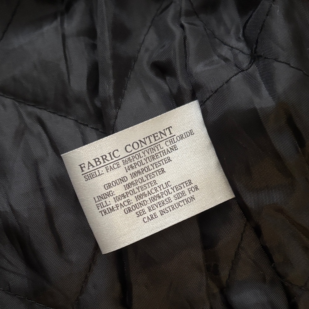 Giacca A Gallery Company: Black Coat with faux fur trim women’s size large - Picture 6 of 8